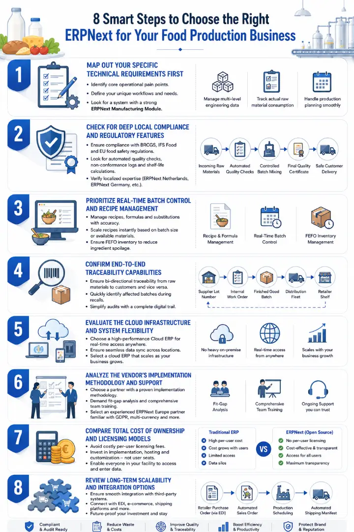 Steps to choose the right ERPNext for your food production business