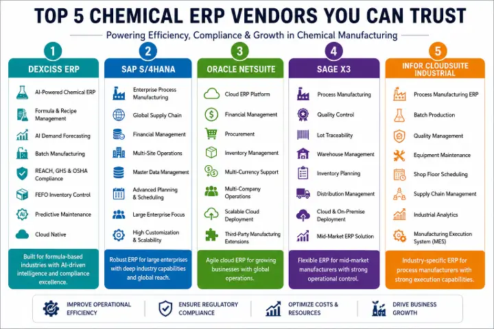 top 5 chemical erp vendors you can trust on