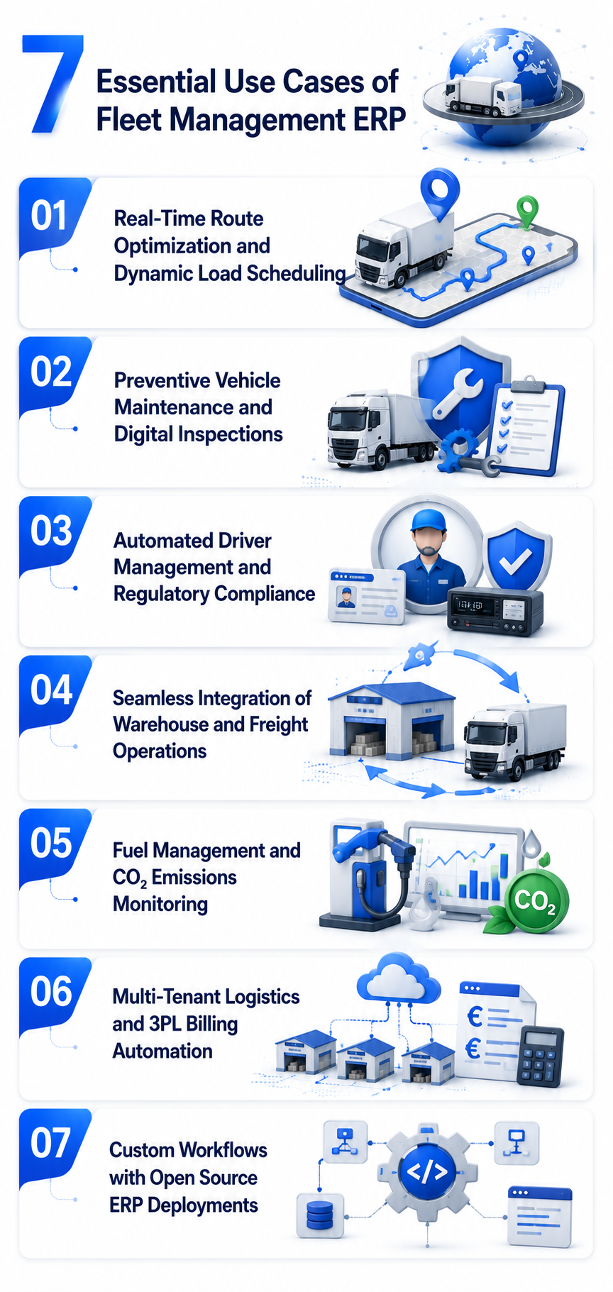 Essential Use Cases of Fleet Management ERP