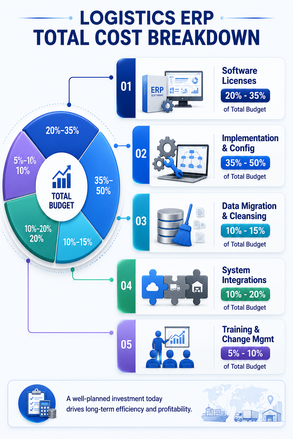 Core Components Driving Logistics ERP Implementation Cost
