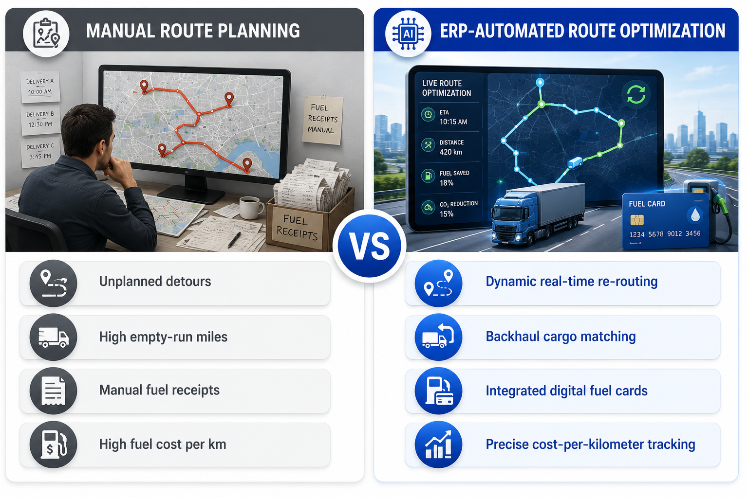 Route Optimization and Fuel Expense Governance