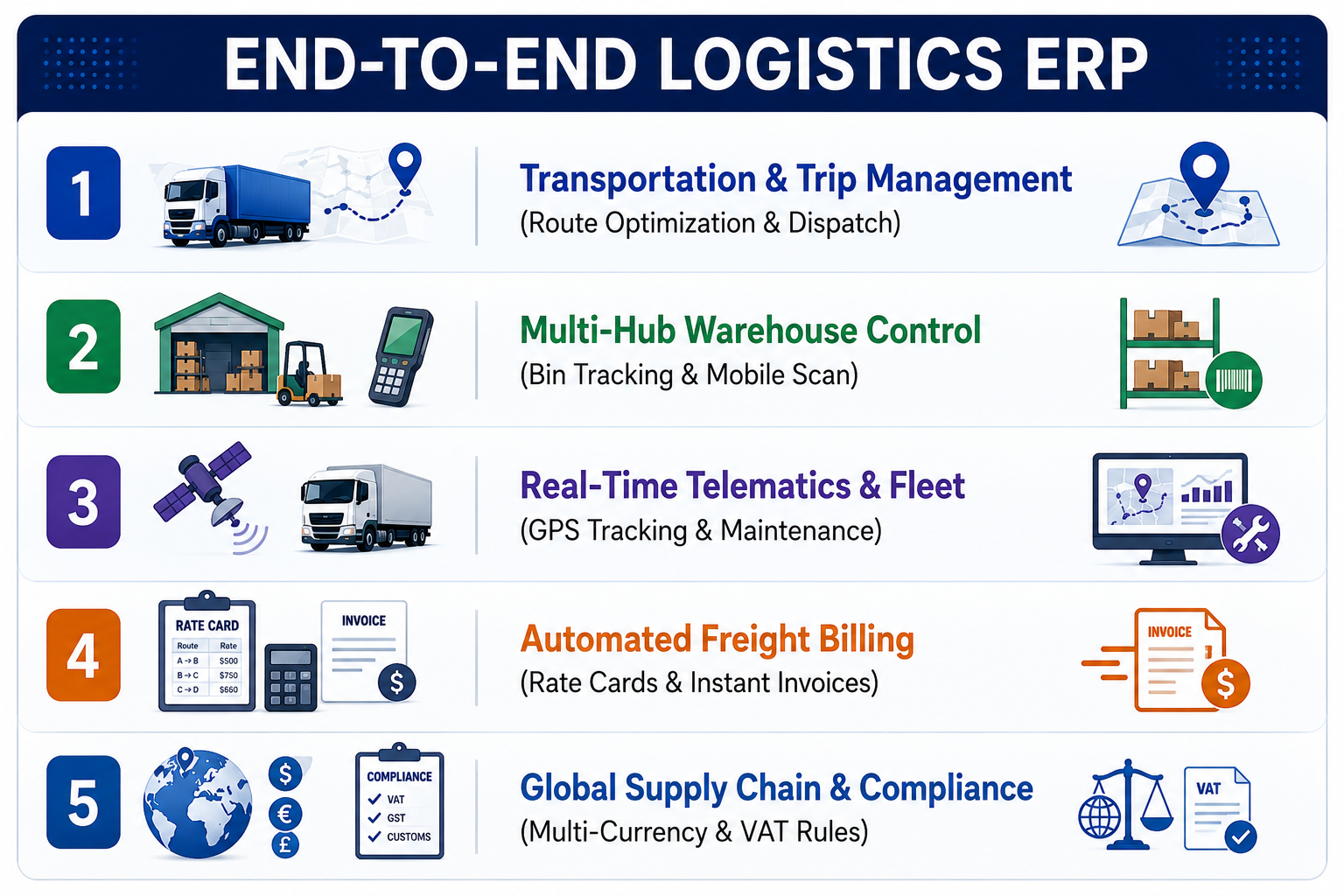 end to end logistic erp