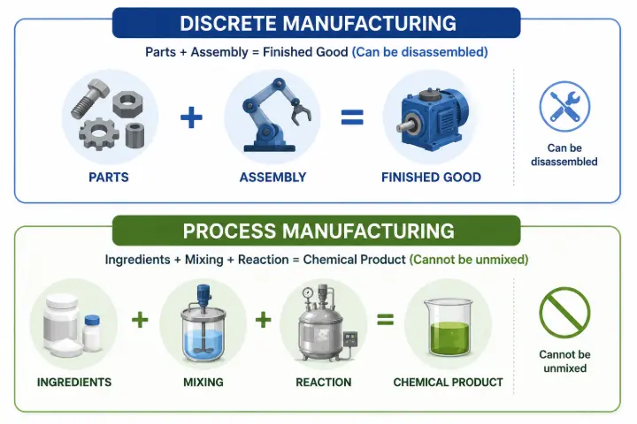  Process Manufacturing vs Discrete Manufacturing
